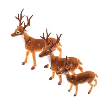 3st Julsimulering Plysch Ren Xmas Älg Plysch Leksak Ny
