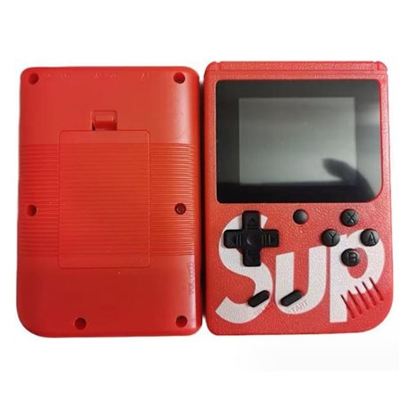 Retro Käsikonsoli yli 400 Klassisella Pelillä - 2,4" HD-näyttö Kannettava Pelikonsoli Tukee TV-näyttölähtöä (Punainen)
