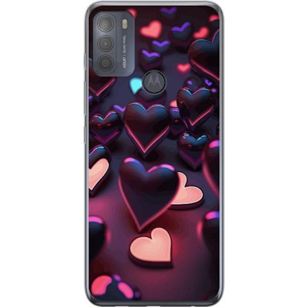 Yhteensopiva Puhelinkuori Motorola Motorola Moto G50 KeskiyönSydämet