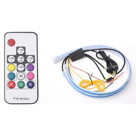 LED-dagskørelys RGB-stribe Vejledningslys Tofarvet Fjernbetjening Farverige Styredekorationslys A