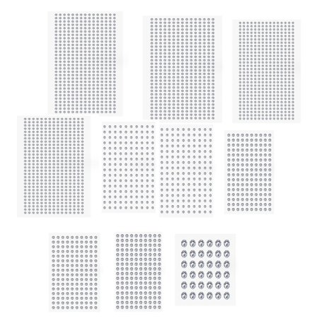 2636 stk. klare rhinestone-klistermærker, 10 ark selvklæbende bling akryl krystal ædelsten klistermærker til DIY håndværk & kunst projekt smykke tøj 