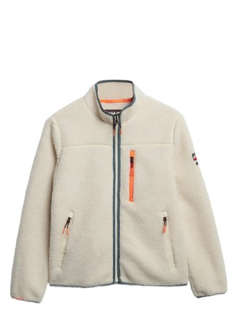 Outdoor Full Zip Fleece Cream Superdry Sport