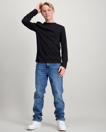 LMTD NLMBLIX DNM R STRAIGHT PANT Niebieski Jeansy Chłopiec - Kids Brand Store