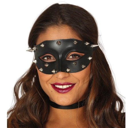 Øyemaske Svart Med Nitter