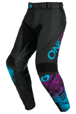 Pantaloni Cross O'Neal Mayhem Scarz Nero/Blu 30