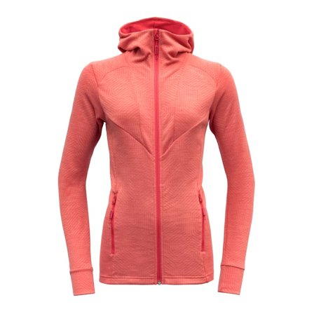 Devold Aksla Woman Jacket with Hood Women Mid layer tops Pink XS