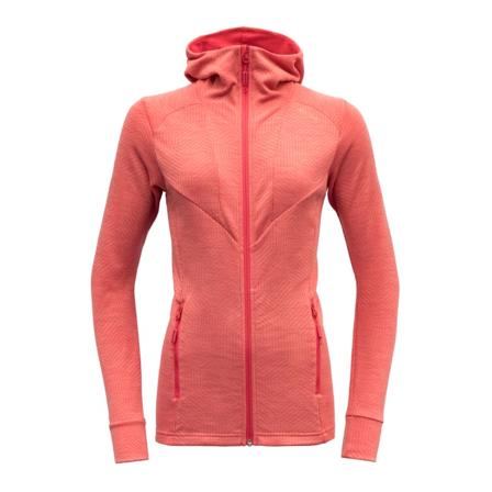 Devold Aksla Woman Jacket with Hood Women Mid layer tops Pink L