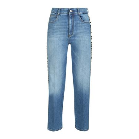 Stella McCartney Straight-leg cropped jeans , Blauw , Dames , Maat: W28