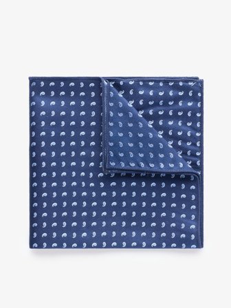 John Henric Men's Pochette Bleu Paisley Size Onesize