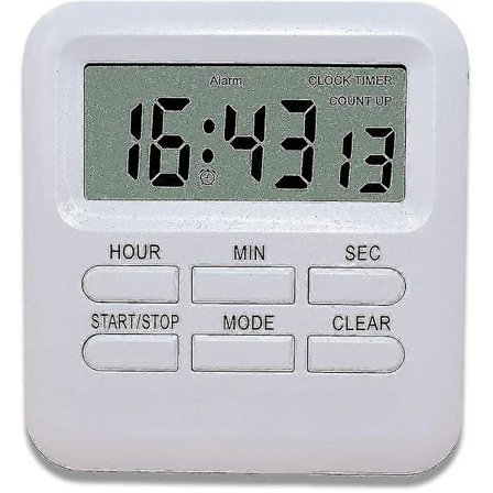 Digital Timer med 3-i-1 Klocka/Alarmfunktion, Magnetisk Kökstimer, Nedräknings Stoppur Timer