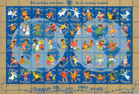 Danmark - Julemærkeark 1979 - Foldet
