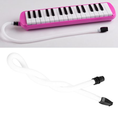 32 37-tangenters Melodica Slang med Munstycke Munspel Blåsmunstycke Rör Musikinstrument Tillbehör