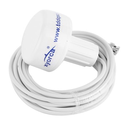 Universal Marine Navigasjonsantenne Mottaker 8 meter Kabel Vanntett GPS Antenne 3‐5V for Skip Båt BNC Grensesnitt