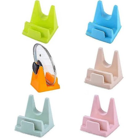 Grydelågsholder, 6 stk. køkkenredskabsholder, grydelåg og skeholder, lågholder og skeholder, lågholder, til låg