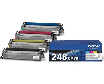 Brother-TN248VAL Value-pack CMYK, 1K each toner-Brother TN248VAL Value Pack tonerkassetter-Printing ink, toner & paper-Toner til printer