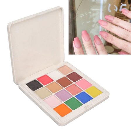 Professional Nail Art Palette, Vibrant Nail Pigment Powder Delicate Texture Metallic Mirror Effect, Solid Nail Powder for Stunning Nail Decorations