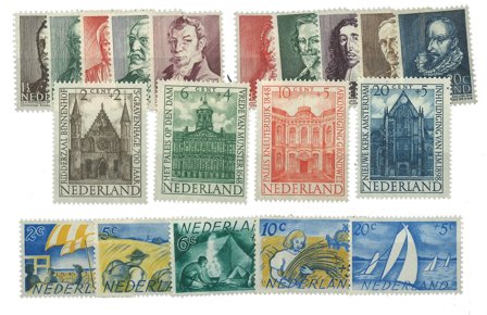 Holland - Sommerfrimærker 1941-1949 - Komplet - Postfrisk