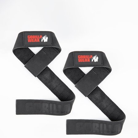 Gorilla Wear Gear Lifting Straps Läder Svart