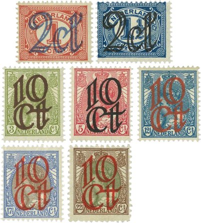 Holland 1923 - NVPH 114-120 - Ubrugt
