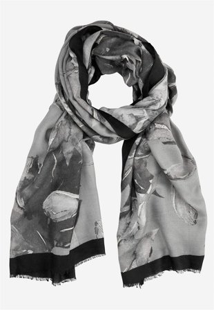 Soyaconcept - Mönstrad, mjuk scarf - svart / mönstrad - för damer - - Cellbes