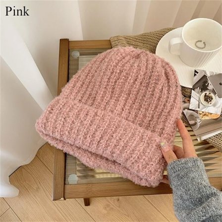 Strikket Hue Beanie Hatte PINK