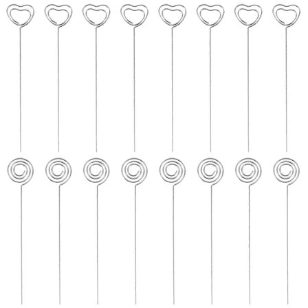 60 stk. Metaltråd Memo Clips Notekort Holdere Bordnummer Clip Foto Stativ til Bryllup Fest C