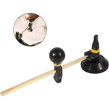 Cirkulær glasskærer med sugekop skæreværktøj, diamantskæring cirkeldiameter 400mm til hobbyister professionelle glasskærere