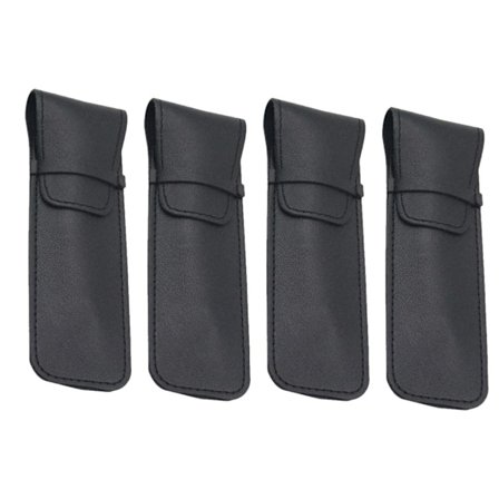 4 stk. manuell barbermaskin i skinn, barbermaskin i skinn, reiseetui i skinn, bærbar barbermaskin i skinn, reisebarberingspose, barbermaskin i skinn, 