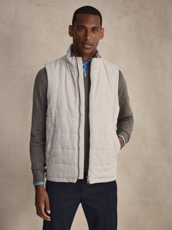 John Henric Men's Beige Weste Size L