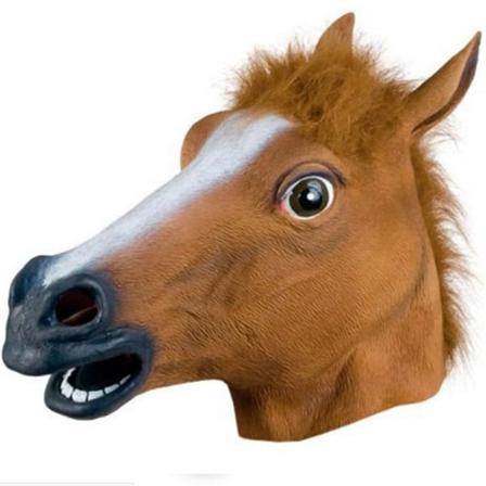 Halloween hestehodemaske