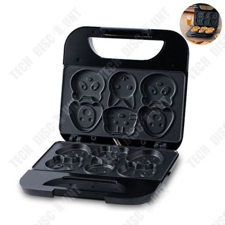 Gaufrier - TD - Våffeljärn - 1200W - Non-stick beläggning - Svart