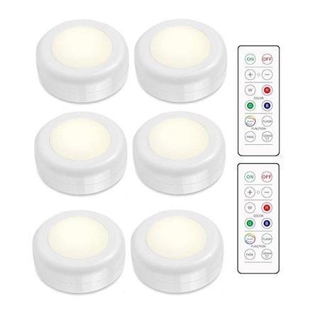 LED Spotlights Pakke – 6 Stilfulde Lys med 2 Praktiske Fjernbetjeninger