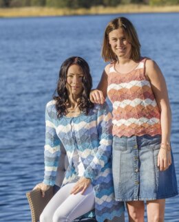 Kofta och linne Vågor