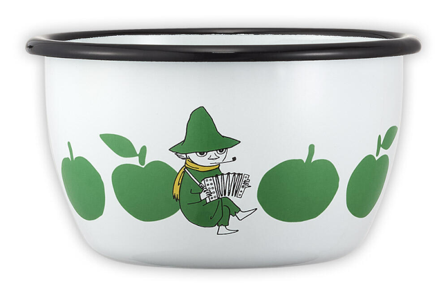 Mummi Emaljebolle Epler Grønn 6dl