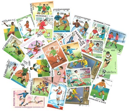 50 frimærker - Fodbold