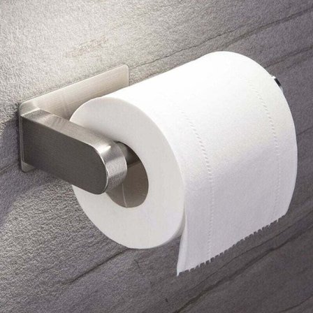Itseliimautuva WC-paperiteline ilman porausreikiä, tapettituki paperille, WC-rulla ruostumattomasta teräksestä Derouleur Wc Wc