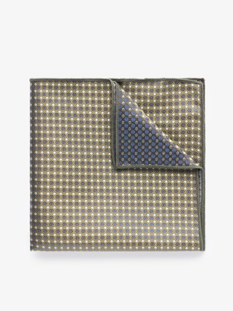 John Henric Men's Grünes Einstecktuch Punkte Size Onesize