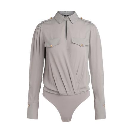 Elisabetta Franchi Body shirt Grå, Dame Bodystockings