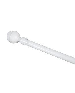 Gardinstång Klot Vit - Linea