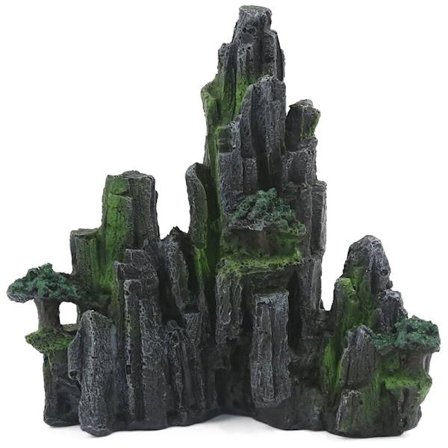 Akvarie Ornament Kunstig Sten Bjerg Kunstig Bjerg Udsigt Dekoration Ornament Fisk Tank-B