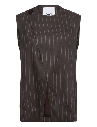 Enid - Casual Linen Stripe Brown Day Birger Et Mikkelsen
