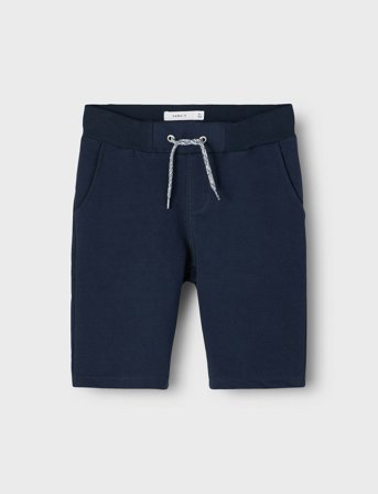 name it Nkmhonk Swe Long Shorts Unb Noos - Navy - 140