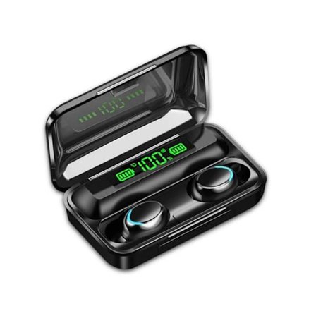 TWS Trådlösa Hörlurar Android Timmar Uppspelning Kontroller för Bluetooth Vattentät Svart