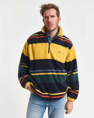 GANT Herren Gestreiftes Fleece Sweatshirt (S) Mehrfarbig