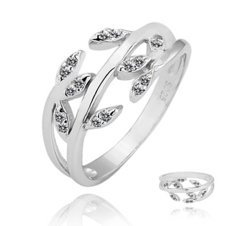 Exklusiv 925 Silver 0,01 CT CZ ring
