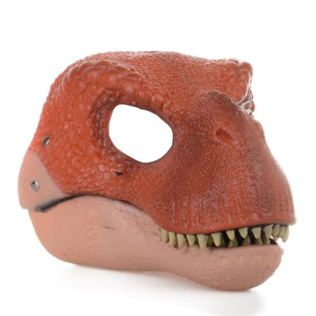 Dinosauriemask Pannband Med Öppna Rörliga Käkar Buntade Brunt