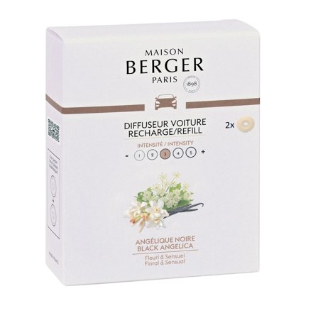 Maison Berger Paris Diffuseur Voiture Ricarica Black Angelica - Profumo per Automobile