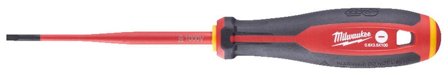 Milwaukee Tri-Lobe VDE Skruvmejsel 3-sidigt antirullhandtag SL 0,6 x 3,5 x 100 mm, Handverktyg