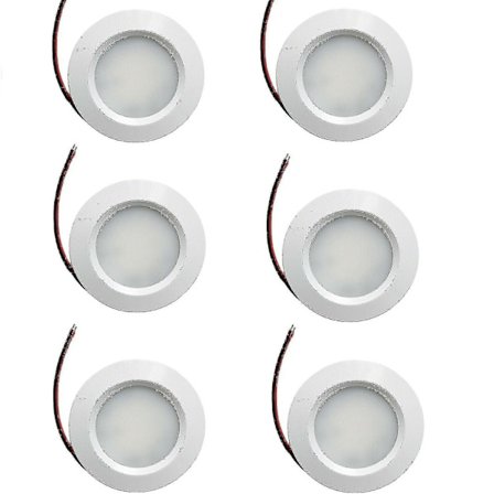 Dimbara 12V 24V LED-spotlight för husvagn/båt - Kalla vita downlights