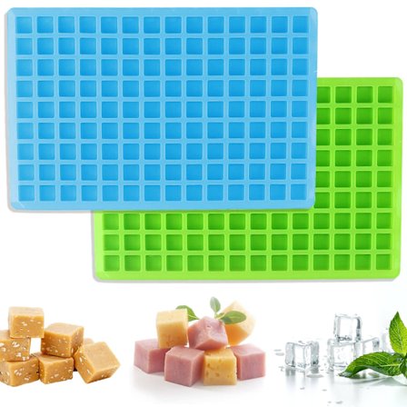 2 stk. 126 hulrum firkantede silikone slikforme mini silikoneforme til hård slik chokolade isterninger